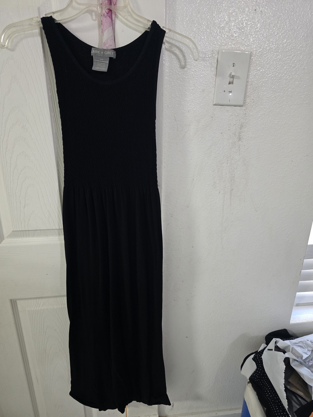 Ark & Co Black Sleeveless Maxi Dress with Smocked Bodice